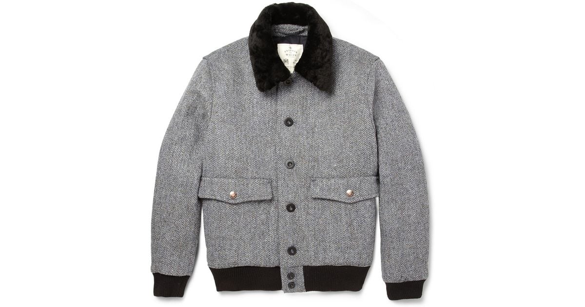 harris tweed bomber