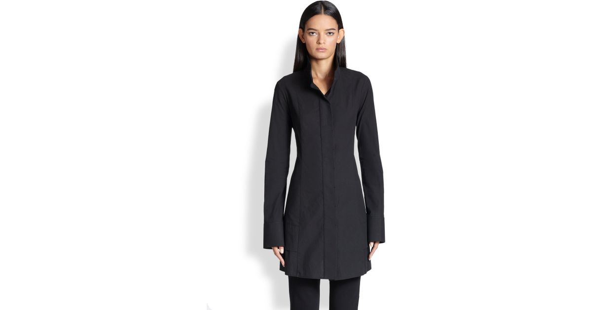 Donna Karan Cotton Long-Sleeve High 