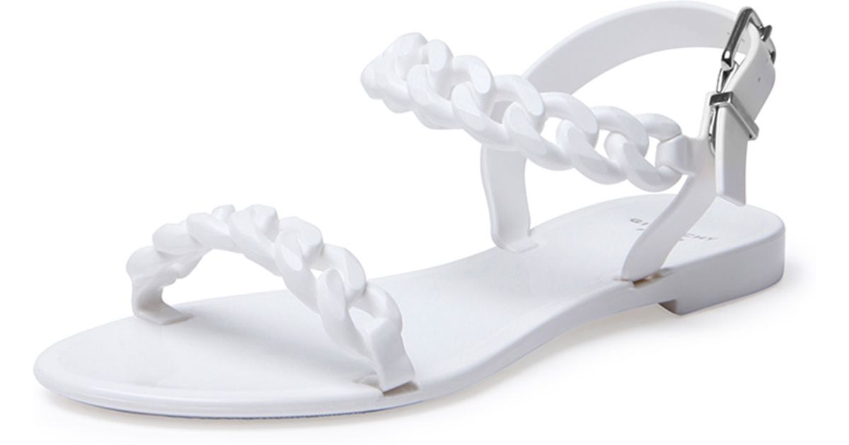 givenchy chain jelly sandals