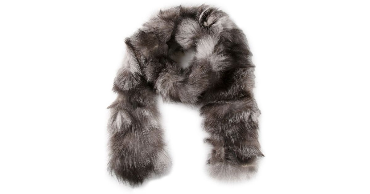 michael kors fur scarf
