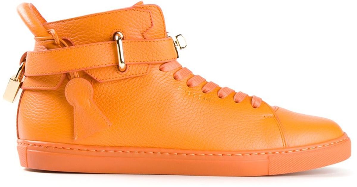 Buscemi 100mm Leather Lace-Up Sneakers 