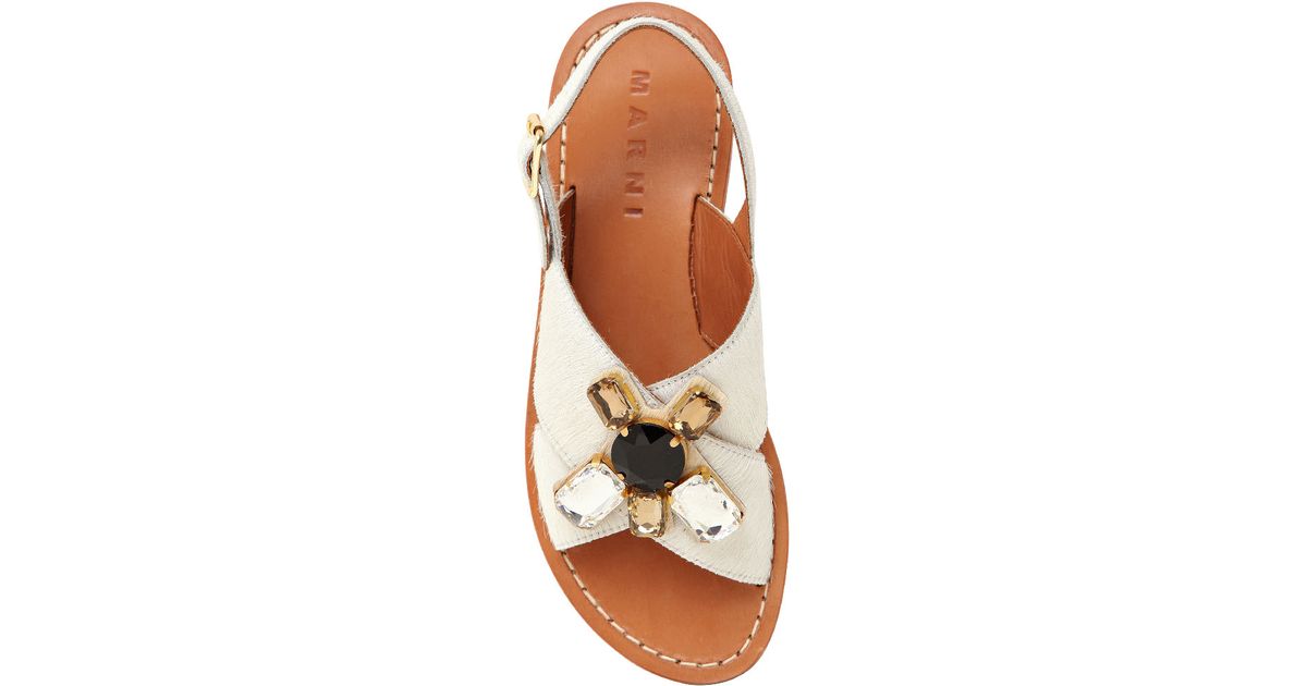 pony skin sandals
