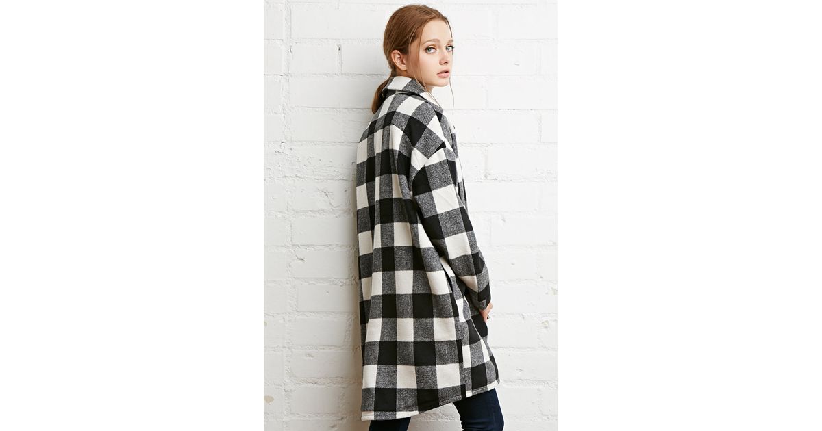 black and white buffalo check jacket
