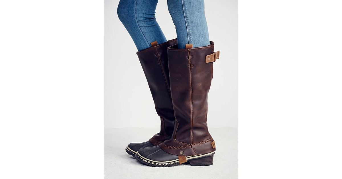 sorel slimpack riding boot umber