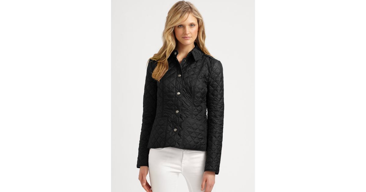 Burberry Kencott Quilted Jacket in Black | Lyst