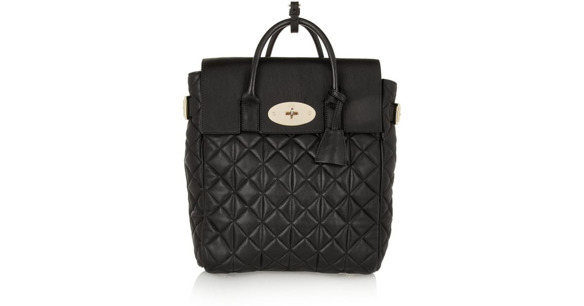 Mulberry Cara Delevingne Large Quilted Leather Backpack in Black Lyst