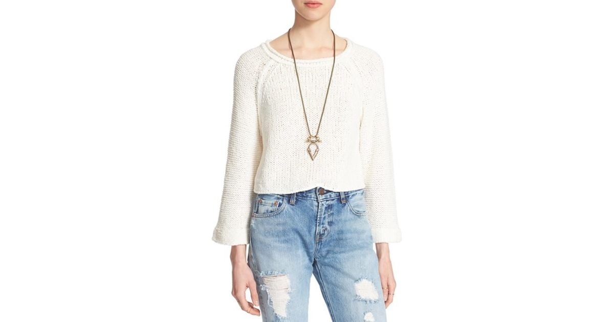 free people white sweater