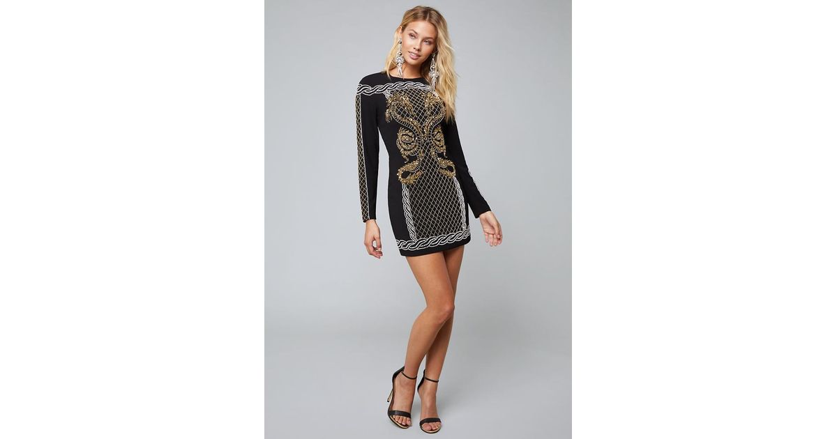 bebe embellished mini dress