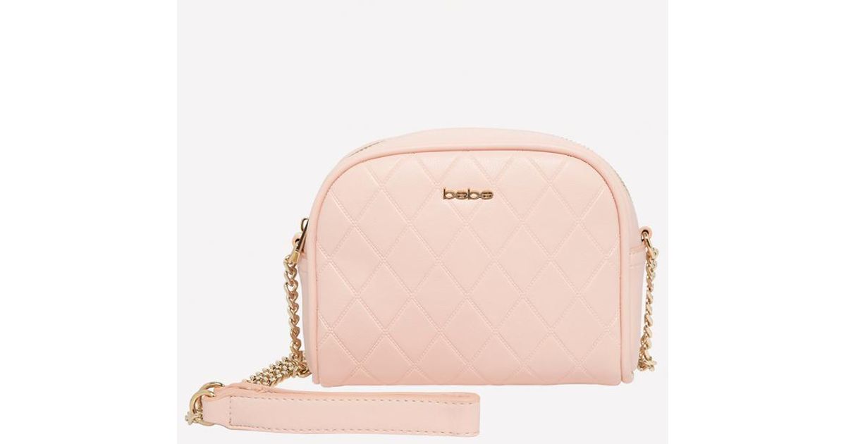 Bebe Denim Chain Strap Crossbody Bag In Blush Pink Lyst