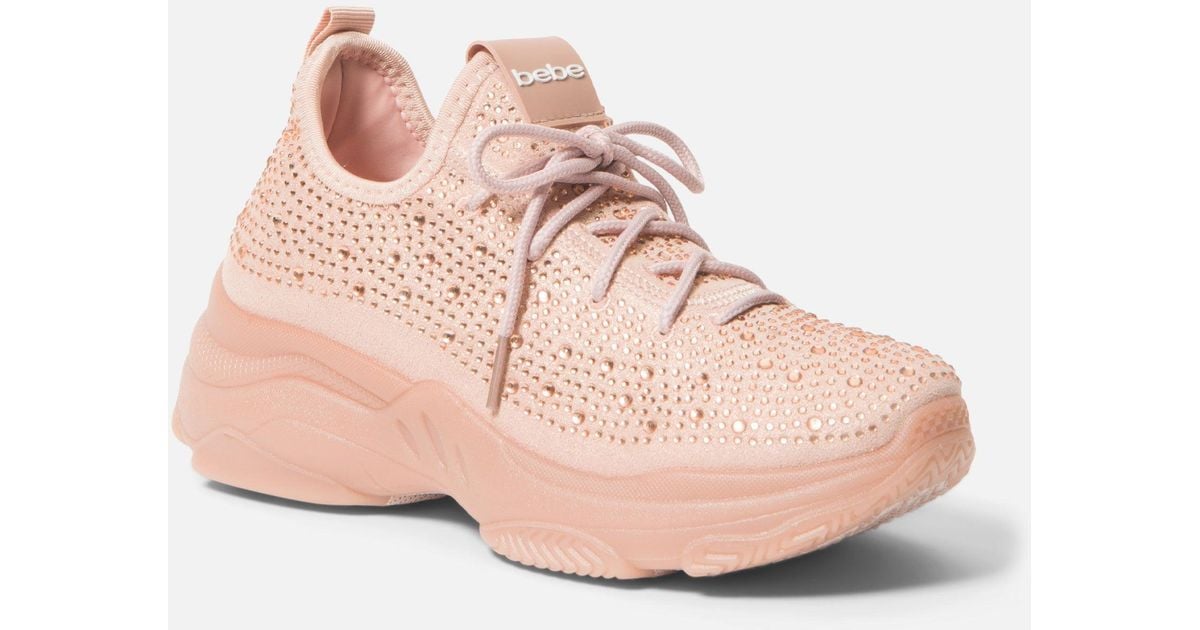Bebe Synthetic Leyla Sneakers in Rose Gold (Pink) - Lyst