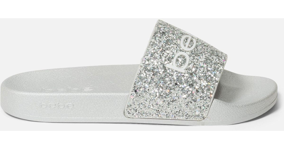 bebe silver slides