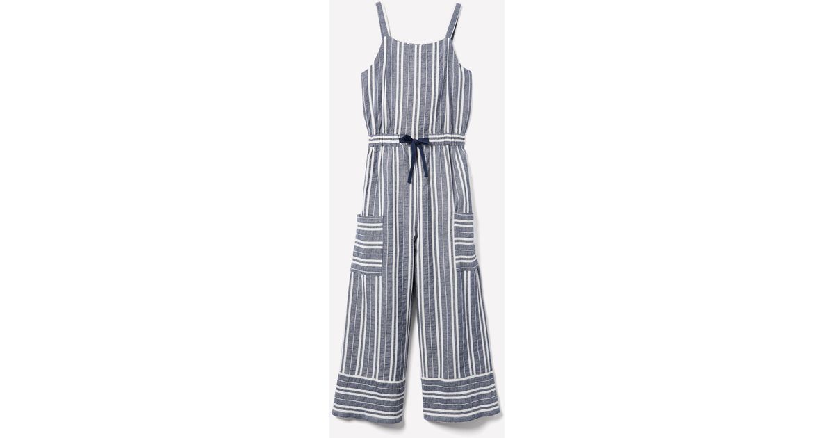 girls striped jumpsuit