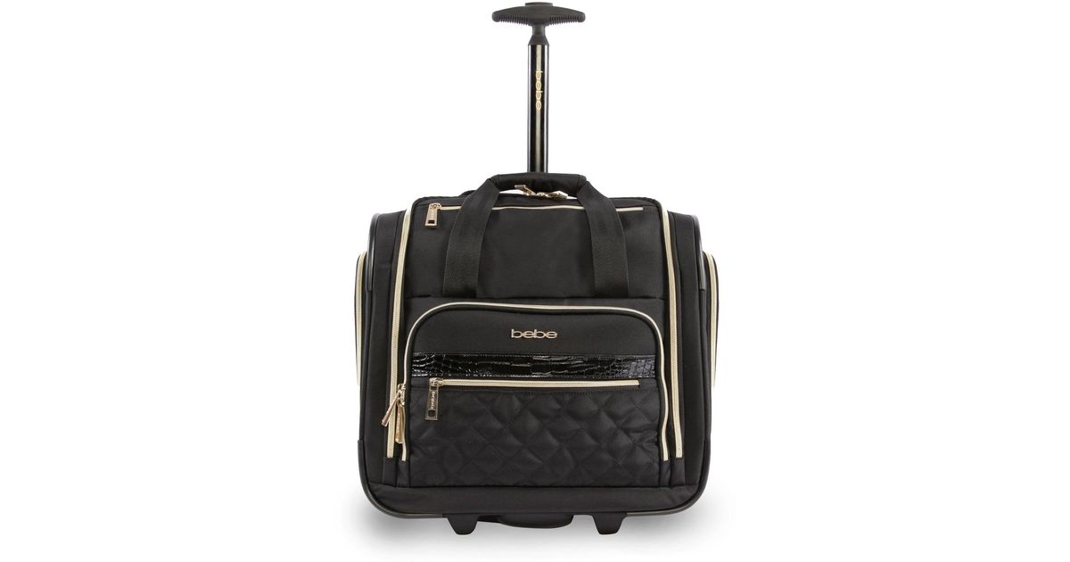 Bebe Quilted 15inch Underseat Carryon Bag in Black Lyst