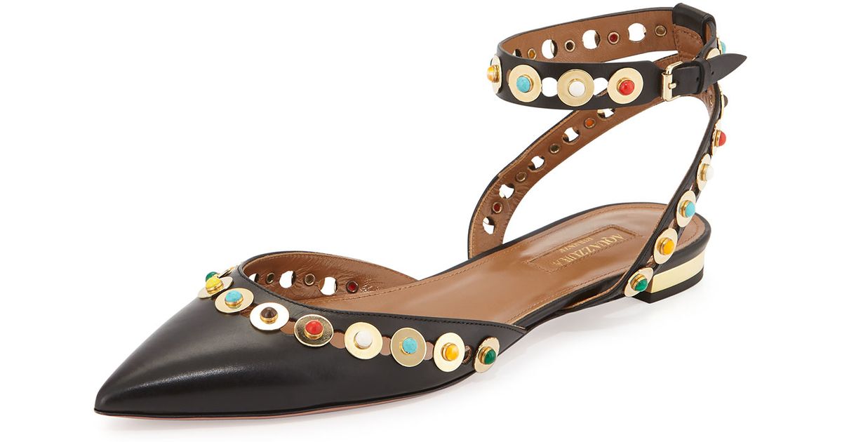 studded pumps flat