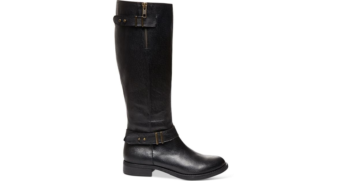 Steve Madden Leather Women's Alyy Riding Boots in Black | Lyst