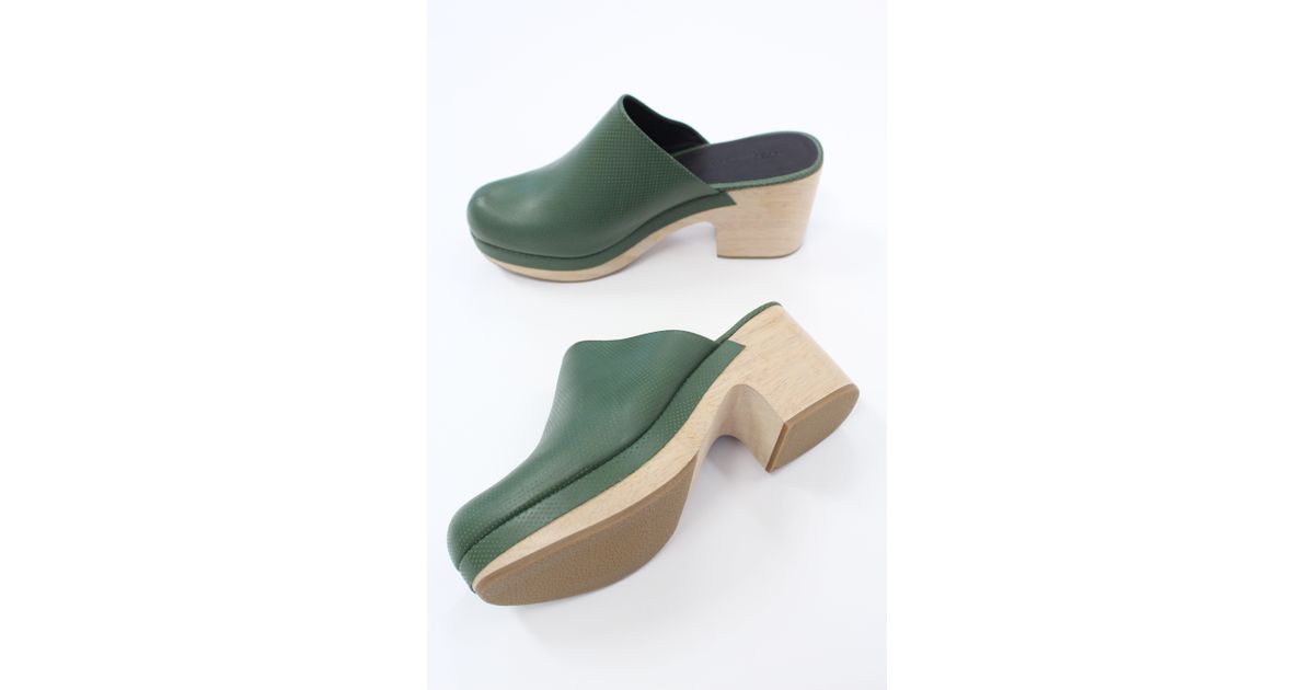rachel comey green clogs