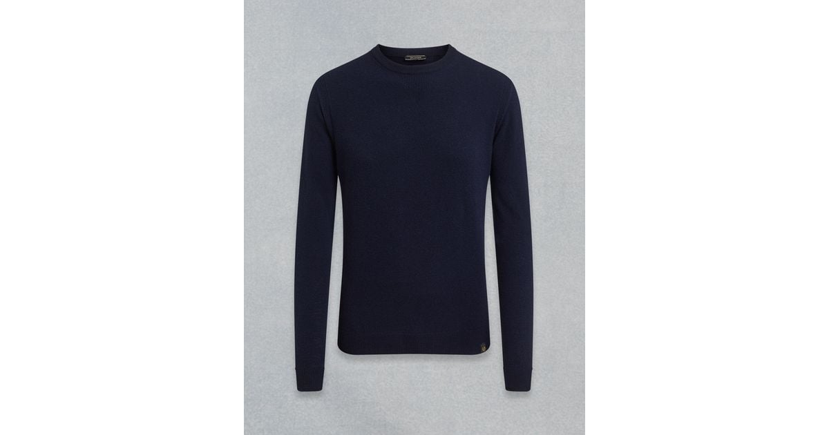 belstaff engineered crew neck jumper