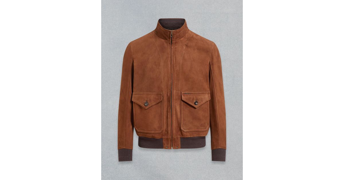 Belstaff Hughes Leather Jacket in Brown for Men | Lyst