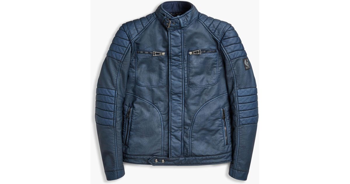 Belstaff Rubber Weybridge Jacket in Denim Blue (Blue) for Men | Lyst UK