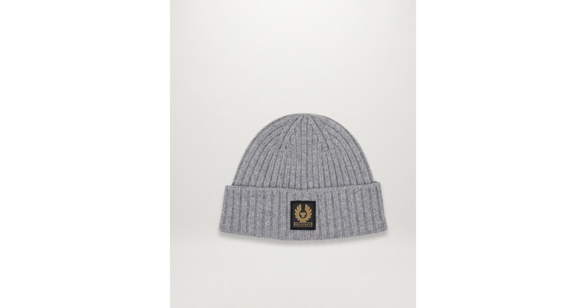 Belstaff Watch Beanie Hat in Pale Grey 