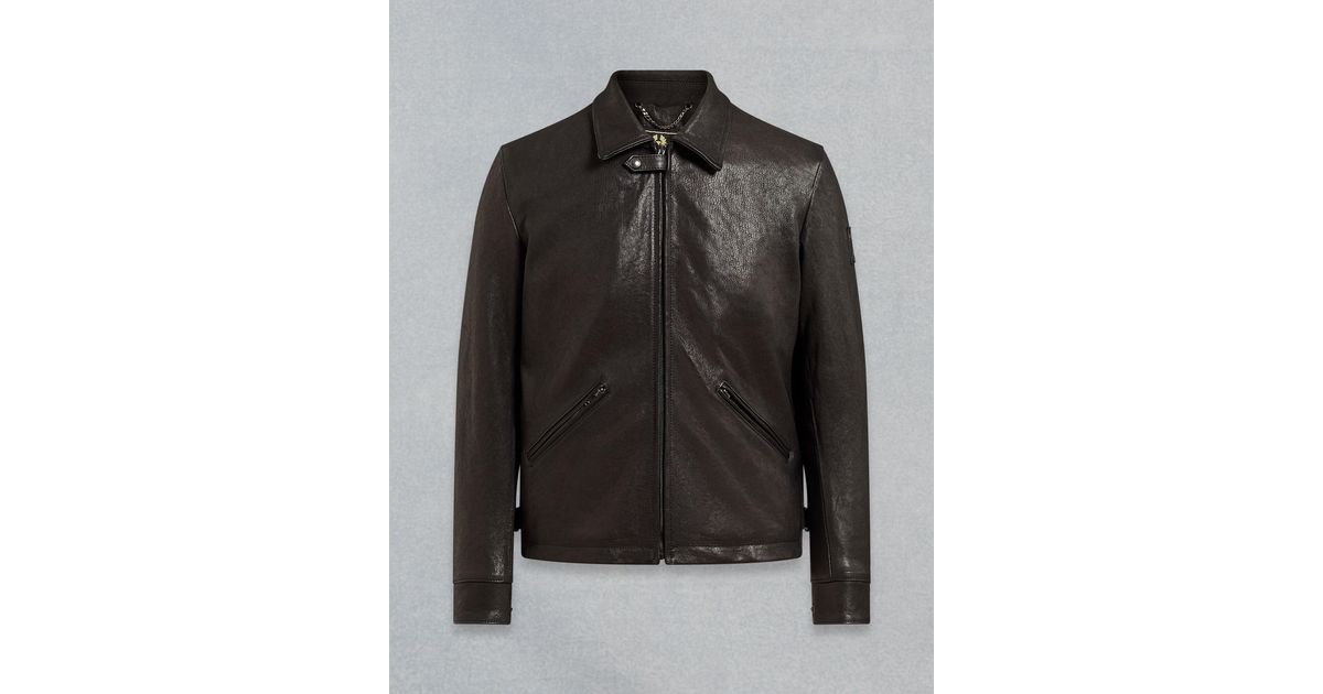 Belstaff Cooper Leather Jacket In Black For Men Lyst