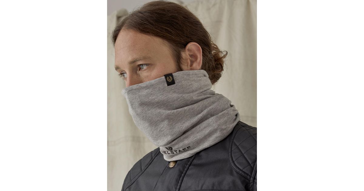 Belstaff Cotton Neck Gaiter in Heather Grey (Gray) for Men Lyst