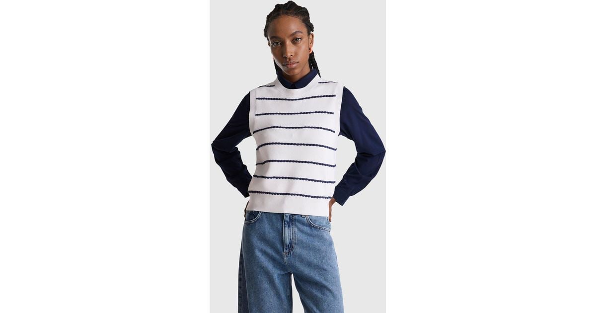 Gilet Col Gilet Femme Benetton United Colors Of Benetton Gilet