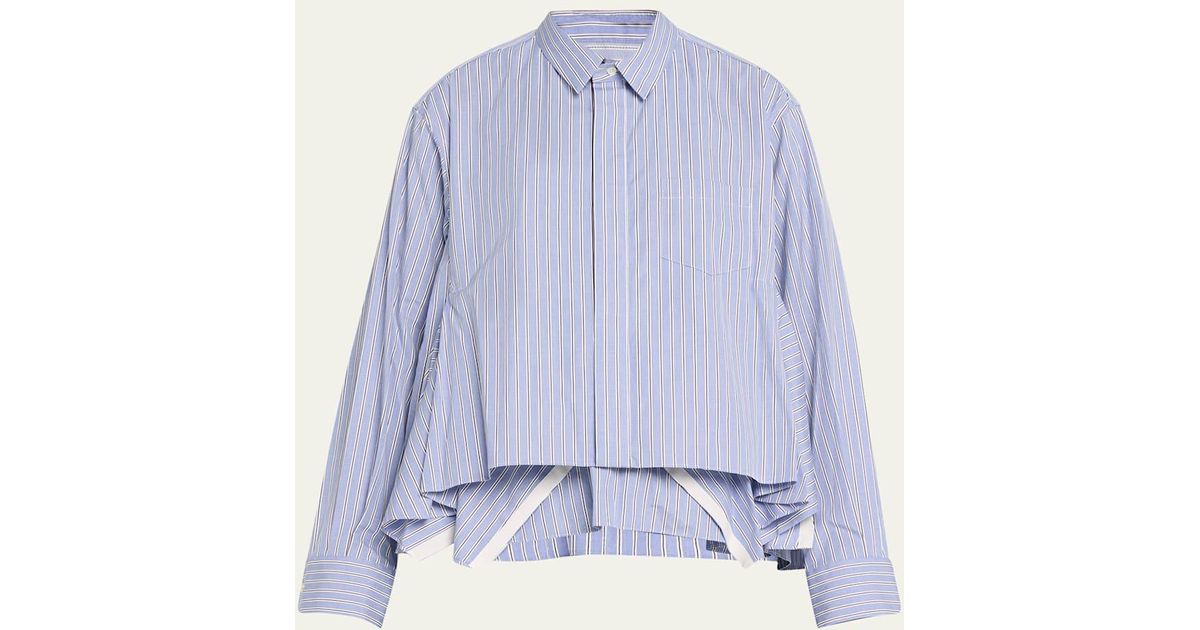187)sacai mesh Stripe blouse 187)sacai mesh Stripe blouse