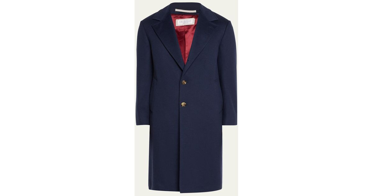 Brunello Cucinelli Blue Viscose Coat