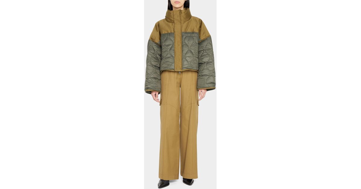 Amiri Oversized Quilted Puffer Jacket in Green | Lyst