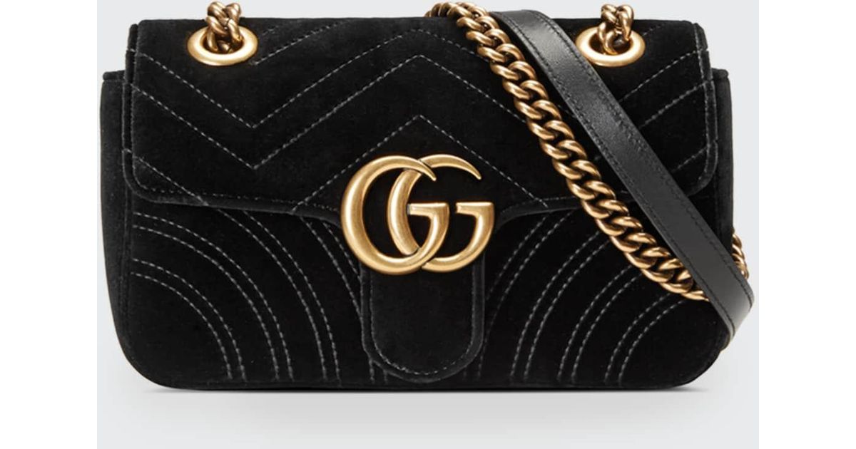black gucci velvet bag