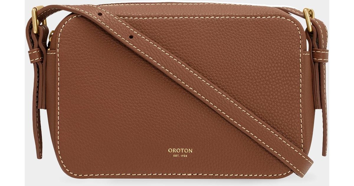Oroton Margot Zip Camera Crossbody Bag in Brown Lyst