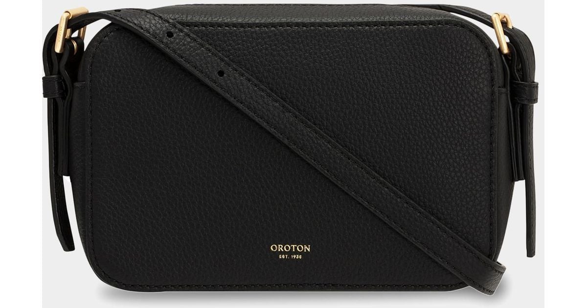 Oroton Margot Zip Camera Crossbody Bag in Black Lyst