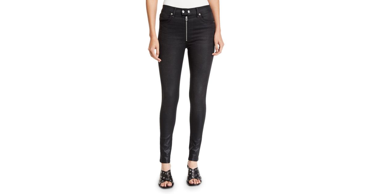 rag and bone baxter coated jeans