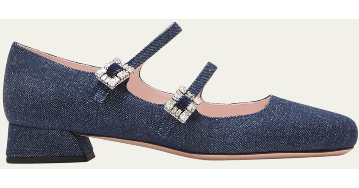 roger vivier velvet mary jane
