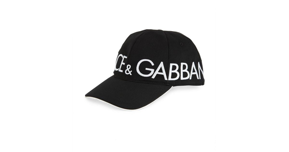 Dolce & Gabbana Black Logo Cap for Men | Lyst