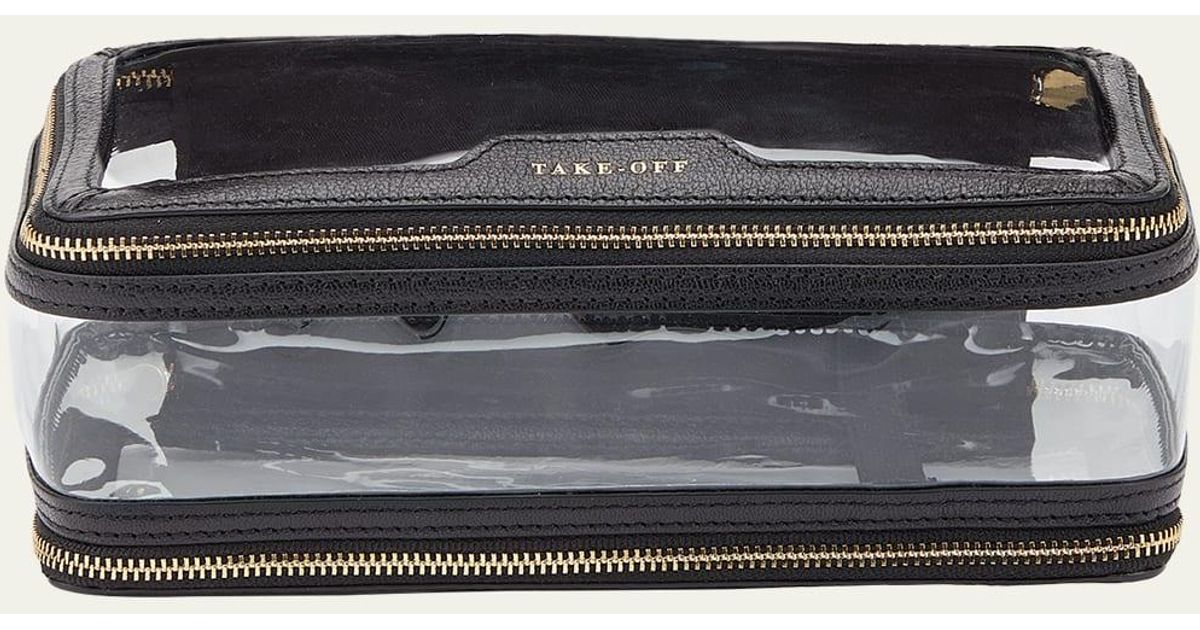 Anya Hindmarch Inflight Clear Plastic Cosmetic Bag in White Lyst