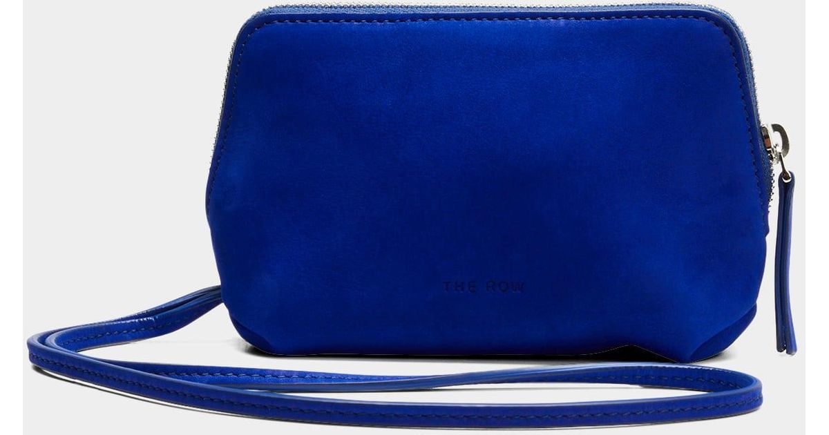The Row Owen Pouch Bag In Nubuck Leather in Blue Lyst