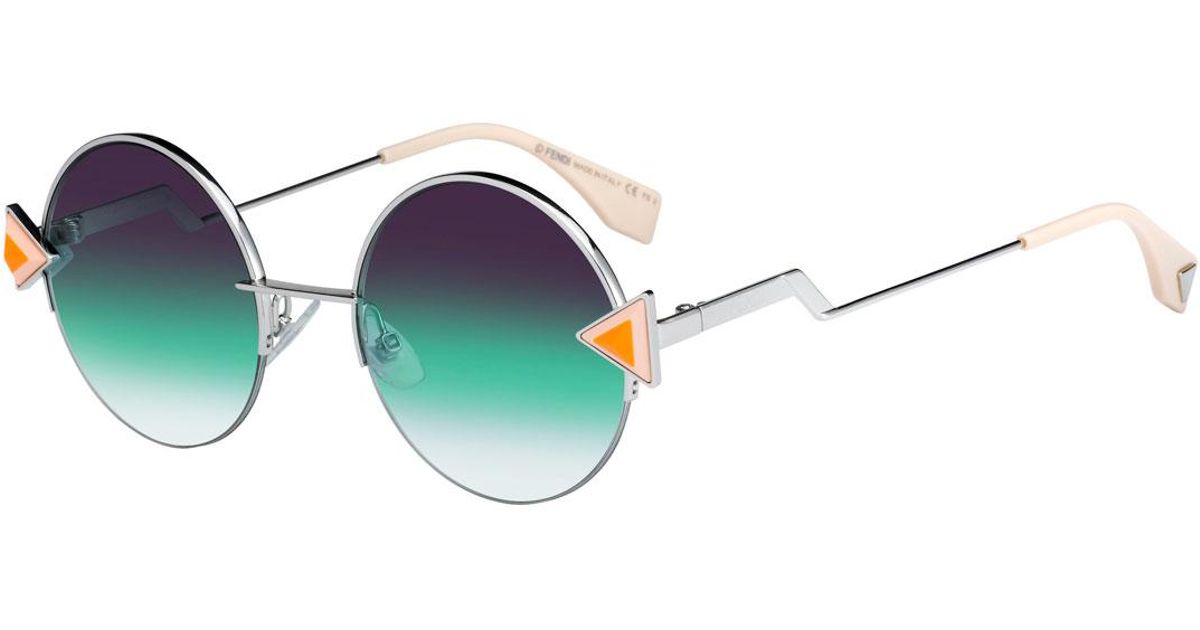 fendi round gradient sunglasses