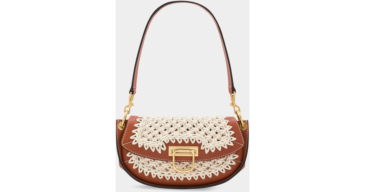 Oroton Colt Small Crochet Collectable Shoulder Bag in Gray Lyst