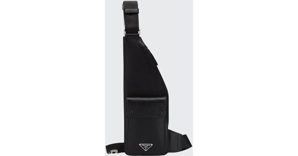 Prada Harness Crossbody Bag in Black for Men