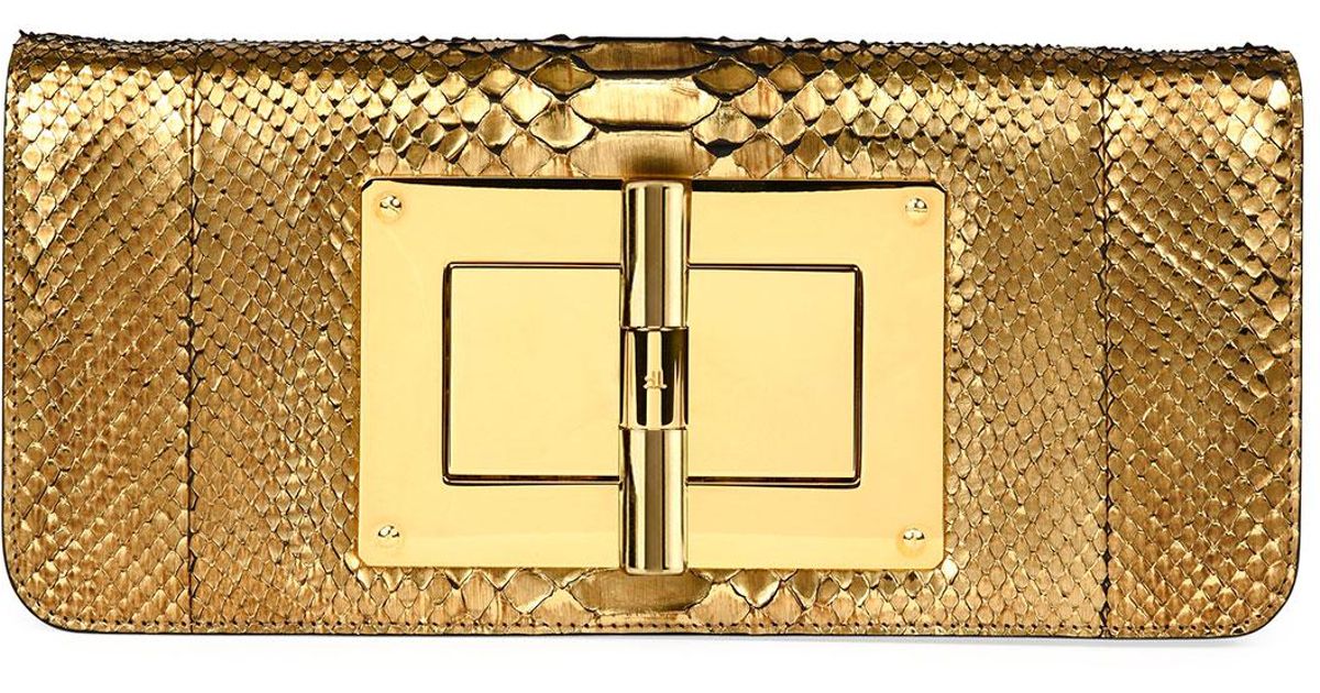tom ford gold clutch