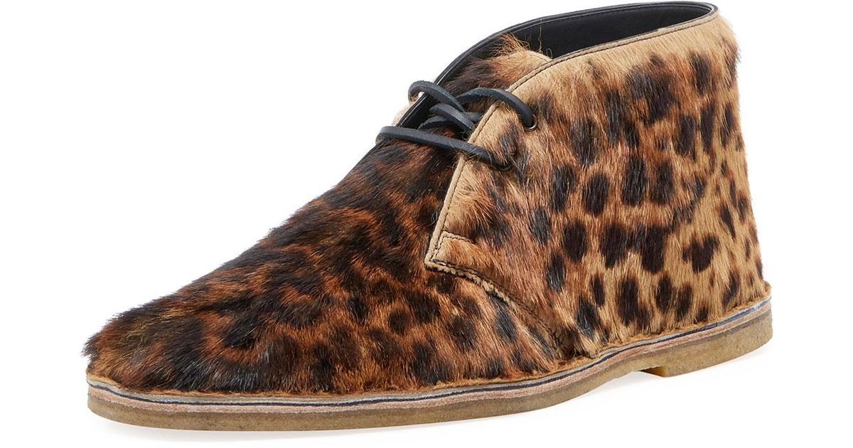 leopard chukka boots