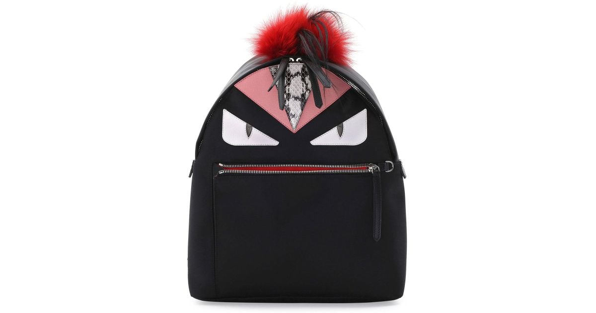 fendi monster backpack fur