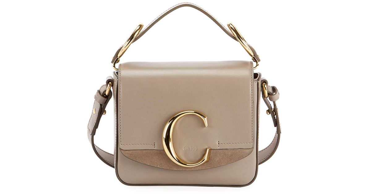 chloé c mini leather shoulder bag