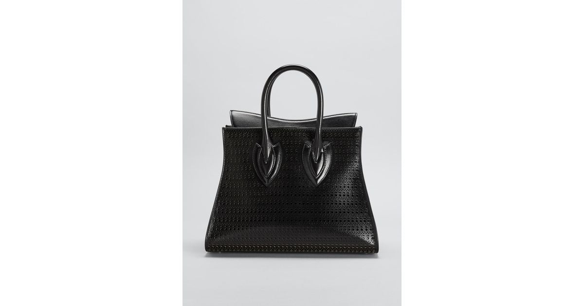 Alaïa Sidi 31 Vienne Laser-cut Top-handle Tote Bag in Black | Lyst