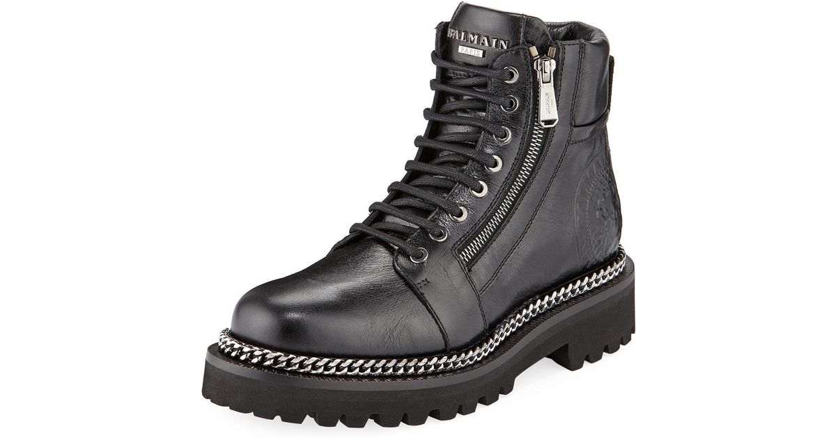 balmain army boots