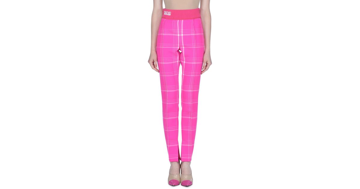 hot pink plaid pants