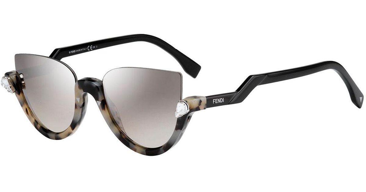 fendi half rim sunglasses