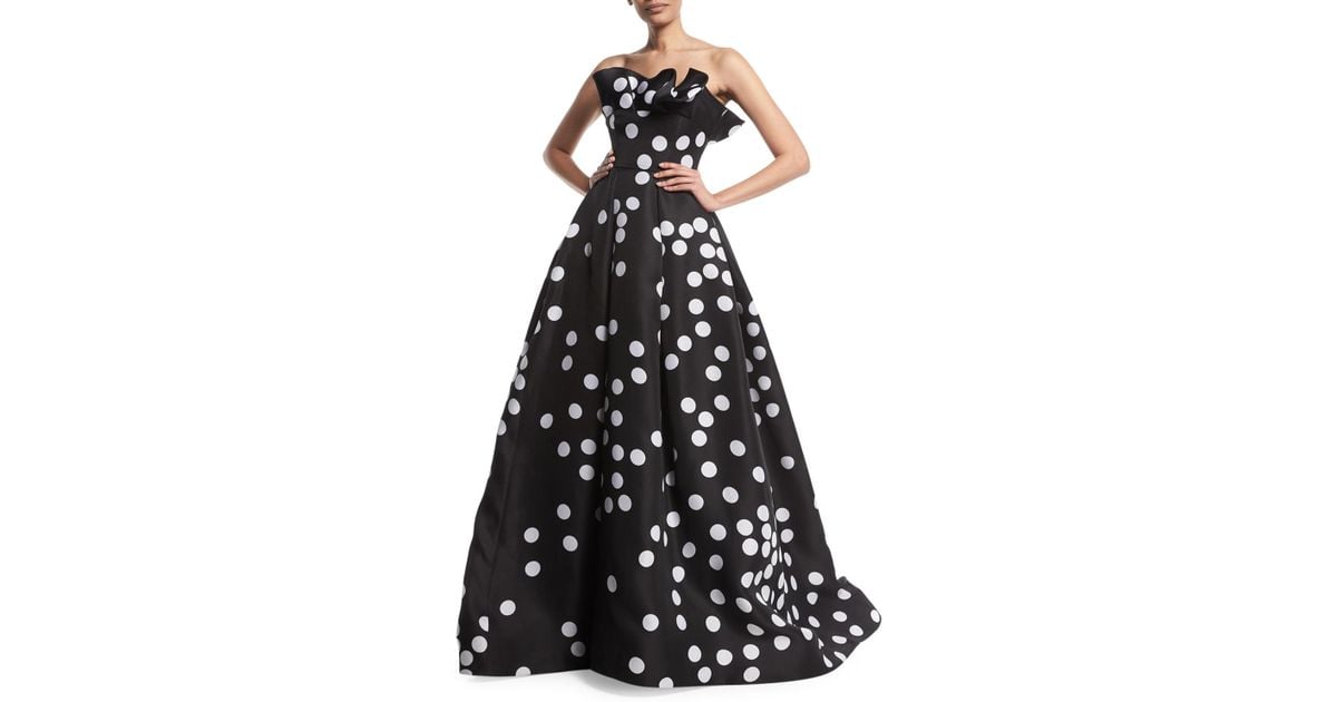 polka dot evening gown
